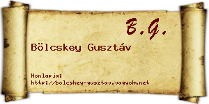 Bölcskey Gusztáv névjegykártya